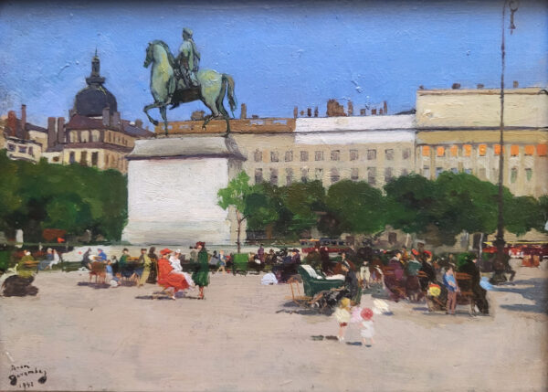 huile-sur-panneau-lyon-la-place-bellecour-par-andre-devambez-1