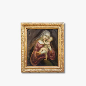 huile-sur-cuivre-vierge-a-l-enfant-17-eme