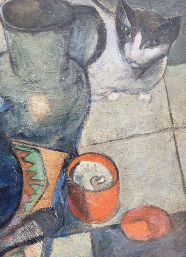 huile-sur-toile-nature-morte-au-chat-par-albert-bergevin-2